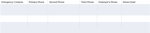 Skyward Emergency Contacts
